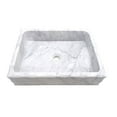 thumbnail image 2 of Eden Bath EB_S037CW-H Antique Rectangular Vessel Sink Honed White Carrara Marble, 2 of 3