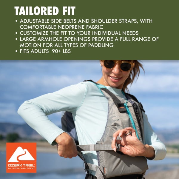 Ozark Trail Adult Unisex Paddle Vest with 1 Pocket, Oversized