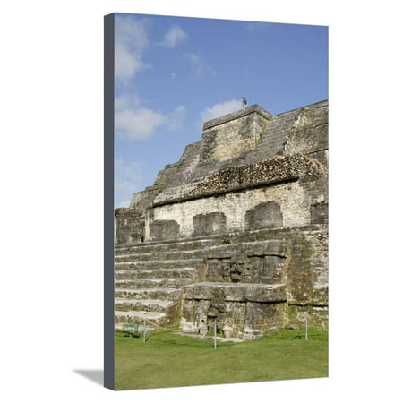 Ruins of Ancient Mayan Ceremonial Site, Altun Ha, Belize Stretched Canvas Print Wall Art By Cindy Miller