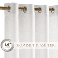 thumbnail image 6 of NICETOWN Sheer Curtains for Kitchen, Sheer Privacy Curtains Fishbone Texture Light Filtering Living Room Curtains Grommet Sheer Curtain Panels, White, 52"x63", 2 Panels, 6 of 11