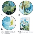 thumbnail image 3 of Designart "Dewy Blooms of Blue Morning Glory II" Floral Framed Wall Art - Traditional Blue Morning Glory Entryway Framed Wall Art, 3 of 6