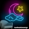 thumbnail image 5 of Handmadetneonsign Moon And Stars Neon Sign, Star Wall Art Decor, Moon Neon Sign, Bedroom Wall Decor 65009, 5 of 5