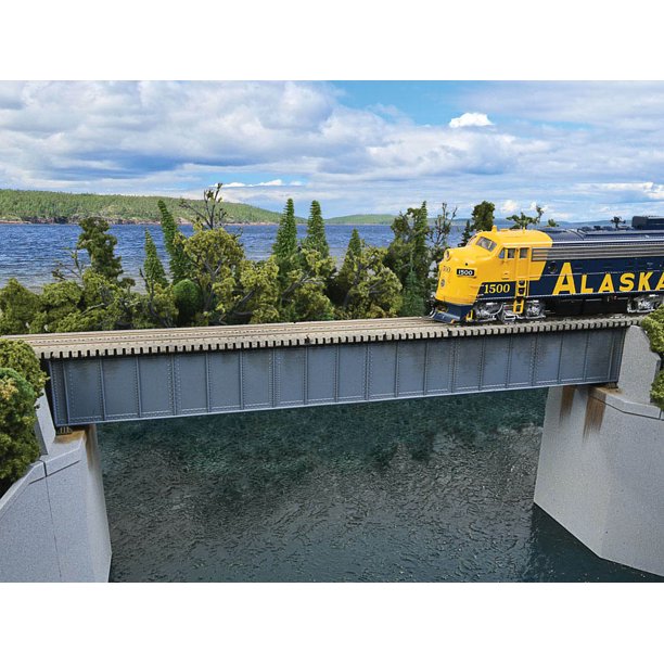 90 Single Track Railroad Deck Girder Bridge Kit 12 7 16 X 1 3 16 X 1 3 16 31 5 X 3 0 X 3 0cm Scale Ho Walmart Com