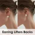 thumbnail image 4 of DF Earring Backs for Droopy Ears Heavy Earrings - Replacements Locking Ear Supports | 6 Pairs Secure Stud Clutches for Sensitive Skin(Lifter 4), 4 of 15