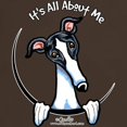 thumbnail image 3 of CafePress - White Black Greyhound IAAM Dark T Shirt - Men's Classic Graphic Cotton T-Shirt, 3 of 4
