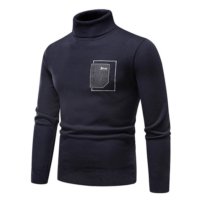 EGNMCR Pull Col Roulé pour Hommes, Nouveau Pull Chaud d'Hiver Couleur Unie Tricot Mode Pull Col Roulé Hommes Pull d'Hiver Nouveau Pull Chaud Couleur Unie Tricot Mode Pull Homme