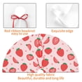 thumbnail image 4 of Lsque Strawberry Print Christmas Tree Skirt, Tree Skirt with Ties or Velcro, Perfect for Holiday Decorations, Halloween, and New Year-30", 4 of 7