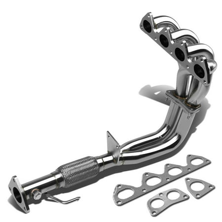 For 1997 to 2000 Honda Prelude Performance 4 -2 -1 Design 2 -PC Stainless Steel Exhaust Header Kit (Polished Chrome) 98