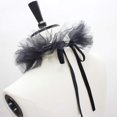 thumbnail image 3 of Clown Tulle Ruffled Collar,Renaissance Victorian Ruffle Collar, Retro Mesh Neck Ruff Ruffle Collar, 3 of 8
