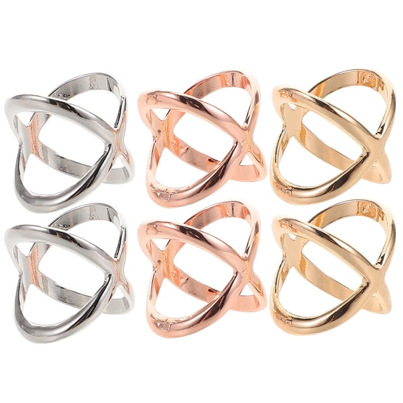 OULII 6Pcs Multipurpose Silk Scarf Holders with Sleek Design for Shawls and Neckwear