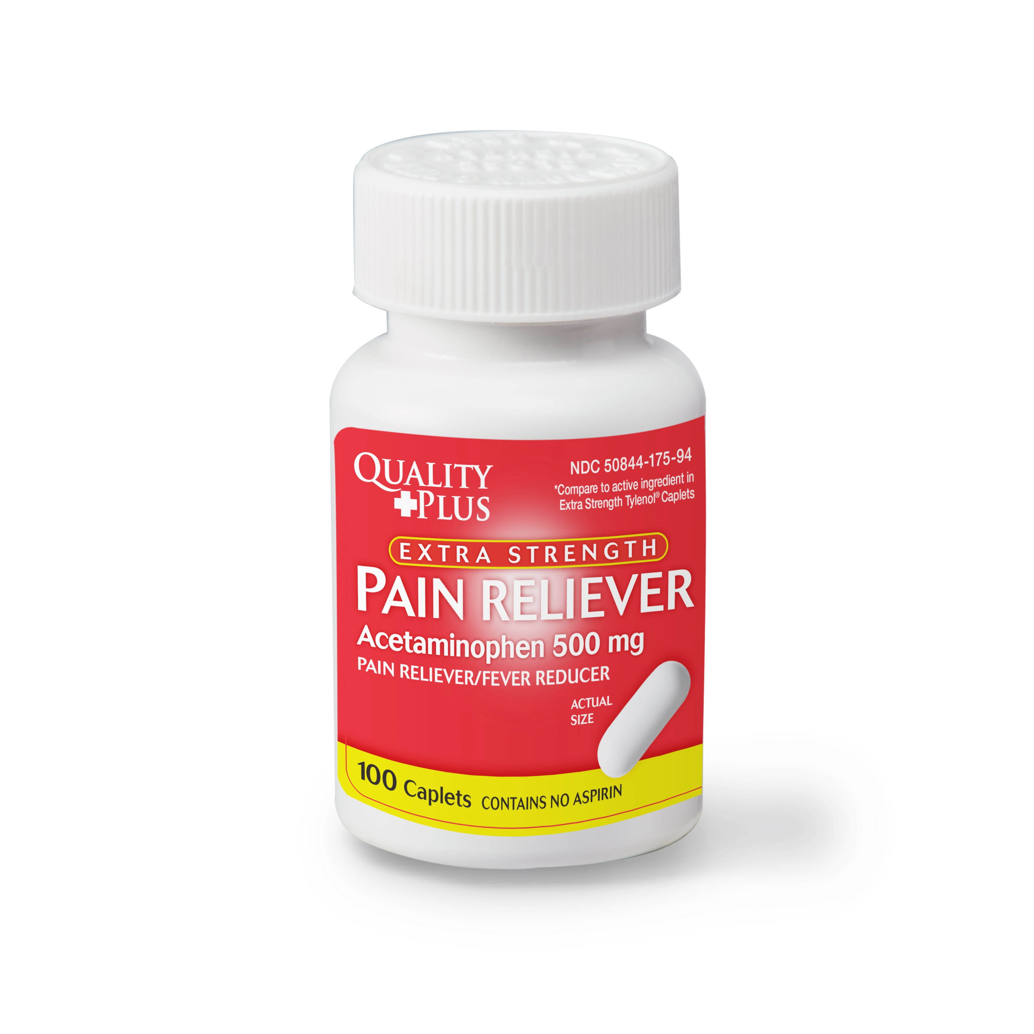 Quality Plus Extra Strength Pain Reliever Fever Reducer Acetaminophen 