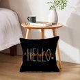 thumbnail image 2 of Black Fall Pillow Covers 18x18 Set of 2 Autumn Harvest Decorative Throw Pillowcases Hello Pumpkin Hello Fall Cushion Covers Farmhouse Holiday Decorations for Sofa/Couch/Porch, 2 of 6