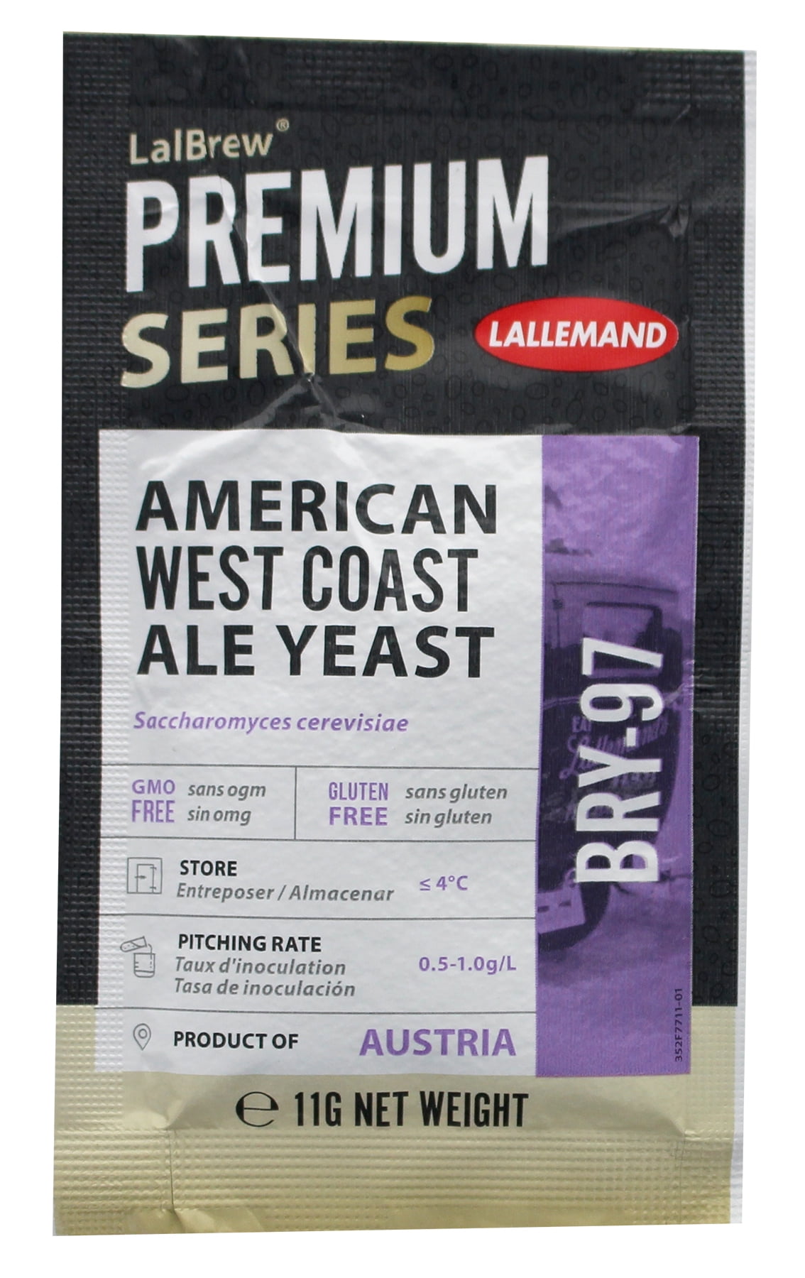 LalBrew Premium Series American West Coast Ale Yeast BRY-97 For Home Brewing 11g