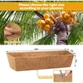 thumbnail image 3 of 2 Pack 24 Inch Square Coco Liners Planter Baskets Liner- Natural Coir Fiber Liner Replacement, Window Box Liners Trough Liners for Wall Planter Garden Deck Fence Flower Baskets, 3 of 4