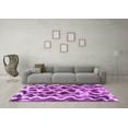 thumbnail image 3 of Ahgly Company Indoor Round Abstract Purple Modern Area Rugs, 6' Round, 3 of 4