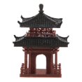 thumbnail image 4 of Garden Ornament Miniature Pavilion Statue Chinese Style Fish Tank Decoration Brown 3.00X2.50X2.50CM 1Pcs, 4 of 4