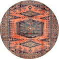thumbnail image 1 of Ahgly Company Indoor Round Traditional Chestnut Brown Persian Area Rugs, 3' Round, 1 of 6