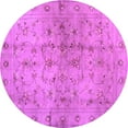 thumbnail image 1 of Ahgly Company Indoor Round Abstract Purple Contemporary Area Rugs, 3' Round, 1 of 4