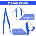 thumbnail image 3 of LIOUCBD Plastic Tweezers 30 Pcs Disposable First Aid Pickup Grabbers Blue Lab Tweezers with Finger Ridges Serrated Tips for Beading Projects Craft DIY Science Class, 3 of 7