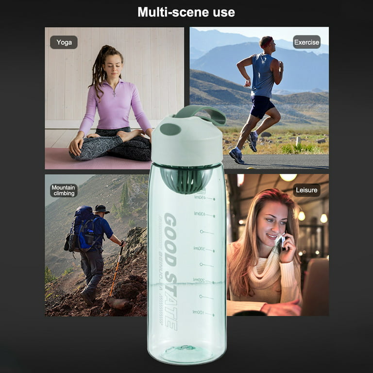 550ml Sports Water Bottle BPA Free Portable Leak-proof Shaker Bottle  Plastic Drinkware Travel Tour Gym