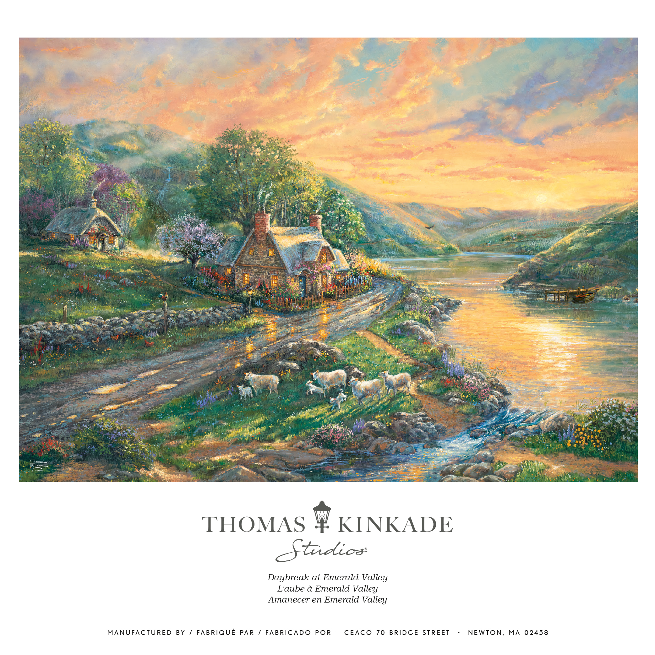 Ceaco - Thomas Kinkade - Daybreak at the Emerald Valley - 1000 Piece Jigsaw Puzzle