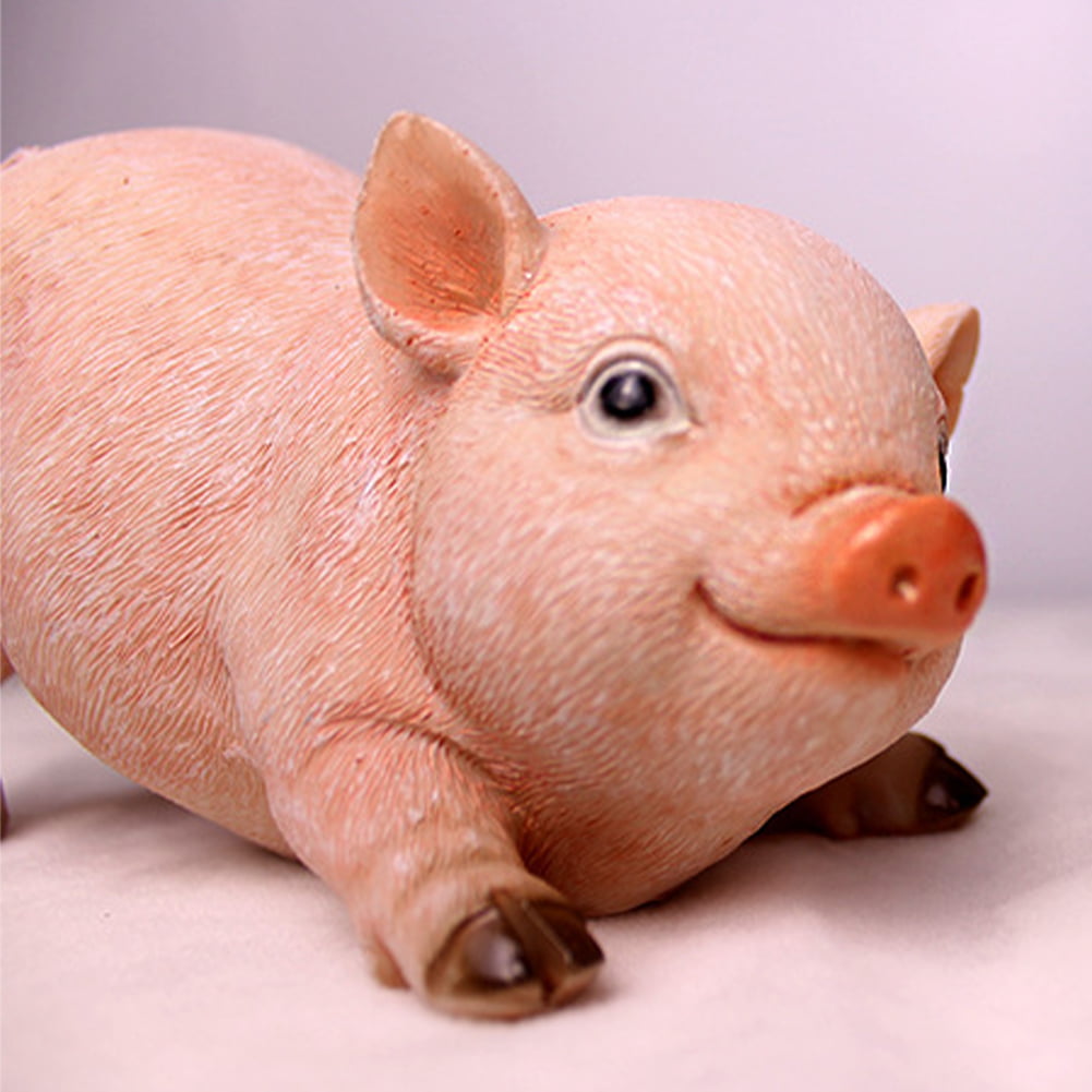 1pcs Cute Pig Family Animal Model figurine Home Decor Statue Resin Craft Figure 