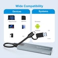 thumbnail image 5 of Carcasa para SSD M2 NVMe , Adaptador SSD M.2 A USB Tipo C, Carcasa Externa USB 3.1 de 10 Gbps, Compatible con M y B., 5 of 5