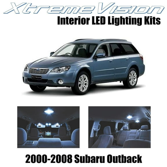 XtremeVision LED for Subaru Outback 2000-2008 (10 Pieces) Cool White Premium Interior LED Kit Package   Installation Tool