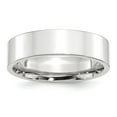 thumbnail image 1 of Solid 10k White Gold 6mm Flat Comfort Fit Plain Classic Wedding Band Ring Size 8, 1 of 4