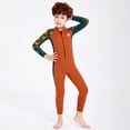 thumbnail image 4 of Soidarity Traje de buceo DIVE SAIL cuello elástico cálido mantenimiento 3 capas colorido impermeable bajo el agua playa jugando niños Deportes acuáticos Naranja SG, 4 of 6