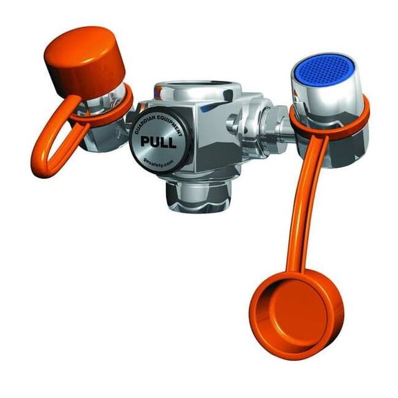 Faucet Mounted Eyewash Station, No Bowl, Brass Valve, Chrome Plated Brass Spray Head