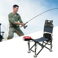 thumbnail image 7 of TidBay 13 Gear Rise Fall 21cm Adjustment Fishing Chair with Backrest Rod Holder Folding Fishing Deck Chair Fisherman Gift, 7 of 7