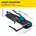 thumbnail image 5 of 40"Tile Cutter Single Rail Double Brackets Manual Tile Cutter 3/5 in Cap with Precise Laser Manual Tile Cutter Tools for Precision Cutting (40"), 5 of 12