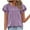 Purple, variant on White S WIZUTIZ Tops for Women Trendy up to 50% Off Pure Colour Sports Fashion Tunics T-shirt Round Neck Linen Solid Tshirts Fluffy Ladies Blouse Plus Ultra Soft Tshirt Lightweight Short Sleeve Tops