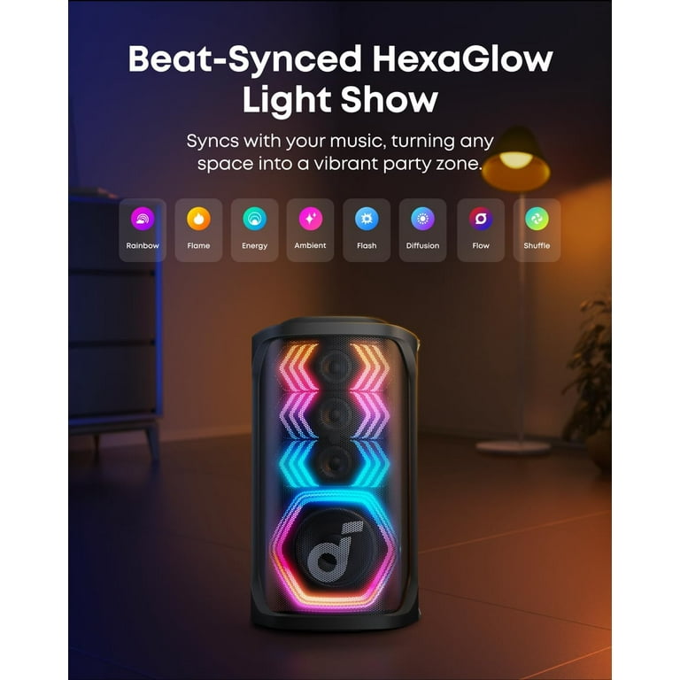 Soundcore Rave 3S Portable Bluetooth Speaker with 2 Wireless