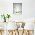 thumbnail image 2 of Modern Grey Zen Wall Art for Bathroom Retro Butterfly and White Floral Bloom in Water Abstract Canvas Wall Art Wall Paintings Spa Wall Pictures for Living Room Bedroom Office Ready To Hang,12x16 Inch, 2 of 6