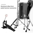 thumbnail image 3 of Single Bass Drum Pedal with Mallet - Drum Foot Pedal for Drum Kit, Percussion Instrument Kick Pedal, Single Chain Drive, Includes Drum Stool, 3 of 5
