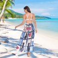 thumbnail image 7 of FORMRS Womens Long Sarong Beach Wrap Semi-Sheer Bikini Skirt Bathing Swimsuit Cover Up, Black Cats and Hearts, 7 of 7