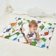 thumbnail image 2 of White Dinosaurs Colorful Species Pattern Blanket,Comfortable Soft Lamb Wool Throw Blanket,All Season,Warm Lightweight Blankets for Sofa Bed Couch Living Room Chair,30"x40", 2 of 4