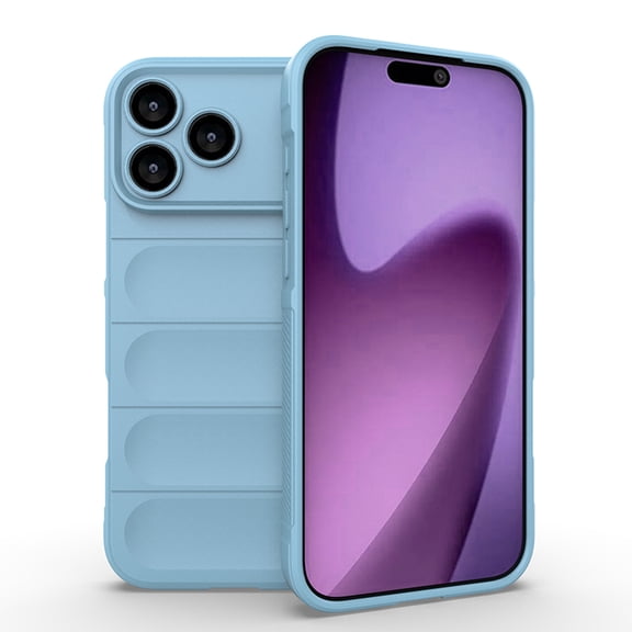 TECH CIRCLE Compatible with iPhone 15 Pro Soft TPU Case Shockproof Drop Proof Protective Flexible Cover Camera Protection Impact Absorption Air Cushion Anti-Scratch Microfiber Lining,Blue
