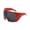 Red, variant on Leodye 1PCS Oversized Wrap Around Sunglasses for Women Men, Futuristic Rave Curved Lens Shades, Fashion Sun Glasses -6.7*3.1*3IN