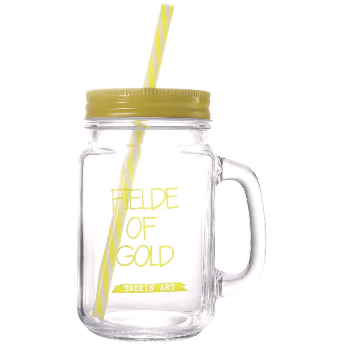 Ideal For Enjoying Your favourite Cold Beverage Ideal for Traditional Lemonade CKB Ltd® Set of 4 Traditional American Old Style Mason Pint Jar Drinking Glasses With Sturdy Handle Screw Cap Lid & Straw Iced Tea old Ale 