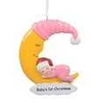 thumbnail image 2 of 2024 Baby Shower Present Maxora Personalized Ornaments Customized Christmas Ornament Baby Moon/Pink Free Customize, 2 of 7