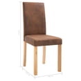 thumbnail image 4 of vidaXL Chaises de Salle à Manger 4 Pcs Cuir Suédé Synthétique Marron, 4 of 5