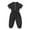 Black, variant on Girls Denim Romper Jumpsuit Solid Full Length Pants Turn Down Collar Long Sleeve Stylish Casual Playwear Comfortable Everyday Wear for Toddler Kids Black 12 Months-18 Months