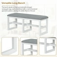 thumbnail image 5 of Llinc Store Modern 78 inch 6-Piece Extendable Dining Table Set 4 Upholstered Dining Chairs and Dining Bench 18" Butterfly Leaf Kitchen Breakfast/Dinner Furniture White, 5 of 6