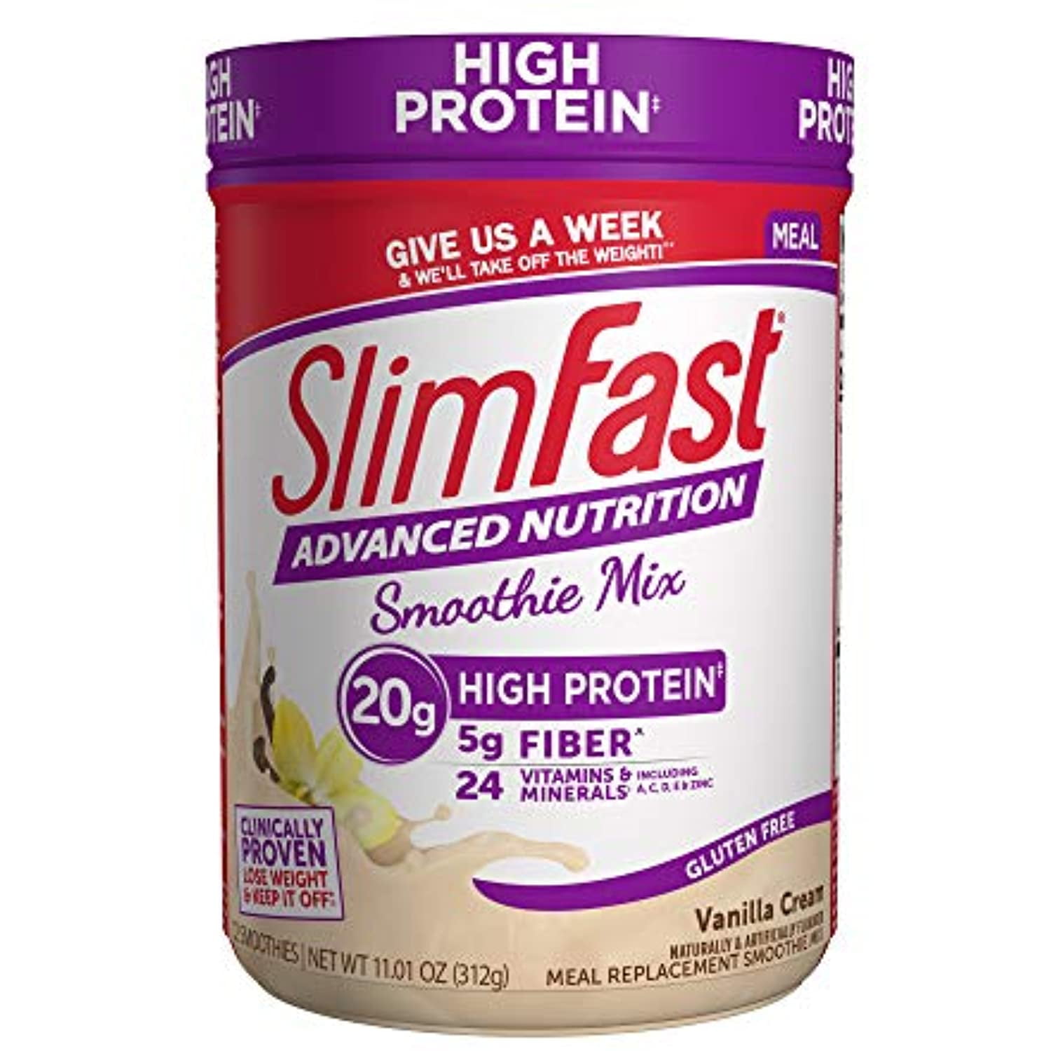 Slimfast Advanced Nutrition High Protein Meal Replacement Smoothie Mix