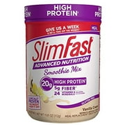 Slimfast Advanced Nutrition High Protein Meal Replacement Smoothie Mix, Vanilla Cream, Weight Loss Powder, 20G Of Protein, 12 Servings