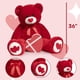 thumbnail image 5 of Peluche con forma de oso de peluche HollyHome, 90 cm, con corazón rojo, 5 of 7
