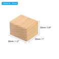 thumbnail image 2 of Uxcell 30x25mm Blank Wood Rubber Stamp Mounts, 20 Pack Wooden Rubber Stamp Handle Hard Wooden Blocks Style 1, Brown, 2 of 5